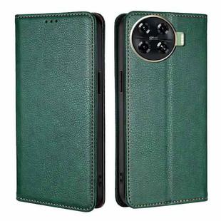 For Tecno Spark 20 Pro+ 4G Gloss Oil Solid Color Magnetic Leather Phone Case(Green)