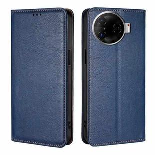 For Tecno Camon 30 Pro 5G Gloss Oil Solid Color Magnetic Leather Phone Case(Blue)