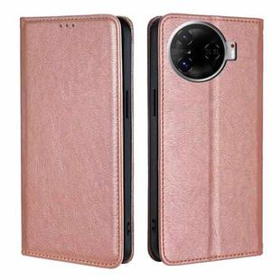 For Tecno Camon 30 Pro 5G Gloss Oil Solid Color Magnetic Leather Phone Case(Rose Gold)