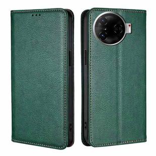 For Tecno Camon 30 Pro 5G Gloss Oil Solid Color Magnetic Leather Phone Case(Green)