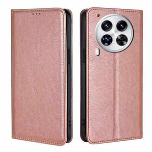 For Tecno Camon 30 Premier 5G Gloss Oil Solid Color Magnetic Leather Phone Case(Rose Gold)