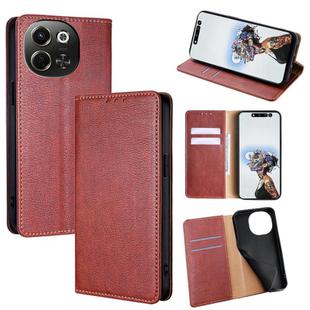 For Tecno Pova 6 Neo 5G Gloss Oil Solid Color Magnetic Leather Phone Case(Brown)