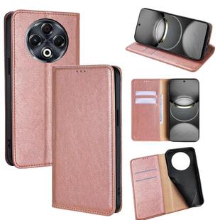 For Tecno Spark 30 4G Gloss Oil Solid Color Magnetic Leather Phone Case(Rose Gold)