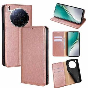 For Tecno Camon 40 Premier 5G Gloss Oil Solid Color Magnetic Leather Phone Case(Rose Gold)