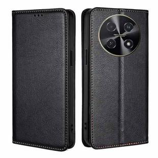 For Huawei nova 12i 4G Gloss Oil Solid Color Magnetic Leather Phone Case(Black)