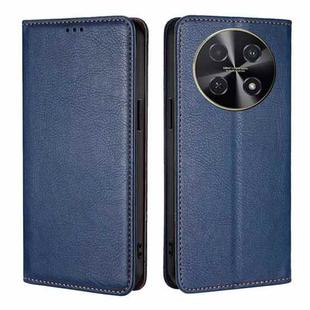 For Huawei nova 12i 4G Gloss Oil Solid Color Magnetic Leather Phone Case(Blue)