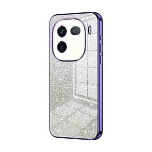 For vivo iQOO 12 Pro Gradient Glitter Powder Electroplated Phone Case(Purple)