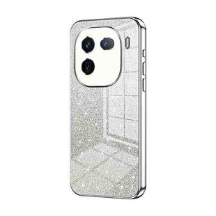 For vivo iQOO 12 Pro Gradient Glitter Powder Electroplated Phone Case(Silver)