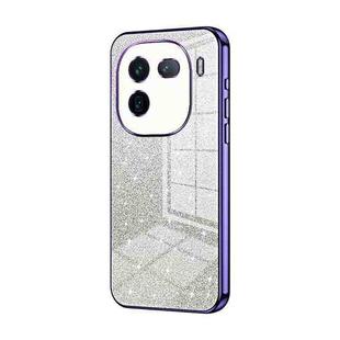 For vivo iQOO 12 Gradient Glitter Powder Electroplated Phone Case(Purple)