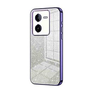For vivo iQOO Z8 / Z8x Gradient Glitter Powder Electroplated Phone Case(Purple)