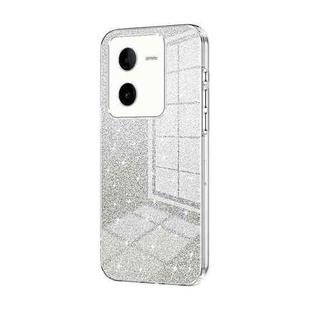 For vivo iQOO Z8 / Z8x Gradient Glitter Powder Electroplated Phone Case(Transparent)