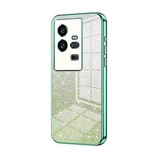 For vivo iQOO 11 Pro Gradient Glitter Powder Electroplated Phone Case(Green)