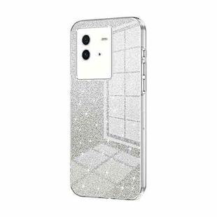 For vivo iQOO Neo6 Gradient Glitter Powder Electroplated Phone Case(Transparent)