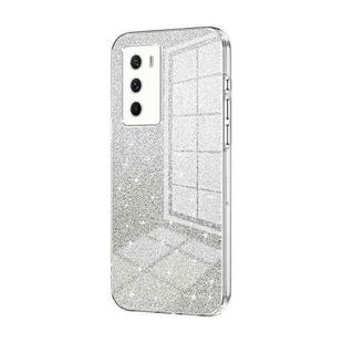 For vivo iQOO Neo5 S / iQOO 9 SE Gradient Glitter Powder Electroplated Phone Case(Transparent)