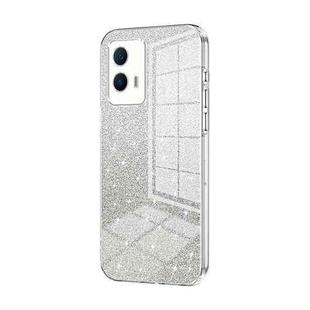 For vivo iQOO U5 Gradient Glitter Powder Electroplated Phone Case(Transparent)