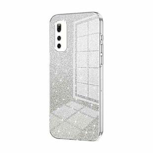 For vivo iQOO Neo3 5G / Z1 / Neo5 Lite Gradient Glitter Powder Electroplated Phone Case(Transparent)