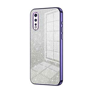 For vivo iQOO Neo Gradient Glitter Powder Electroplated Phone Case(Purple)