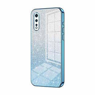 For vivo iQOO Neo Gradient Glitter Powder Electroplated Phone Case(Blue)