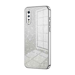 For vivo iQOO Neo Gradient Glitter Powder Electroplated Phone Case(Silver)