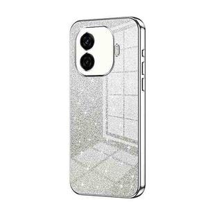 For vivo iQOO Z9 Gradient Glitter Powder Electroplated Phone Case(Silver)