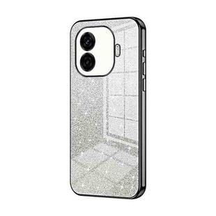 For vivo iQOO Z9 Gradient Glitter Powder Electroplated Phone Case(Black)