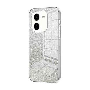 For vivo iQOO Z9x Gradient Glitter Powder Electroplated Phone Case(Transparent)