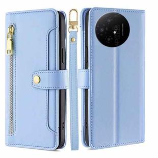 For TCL 50 XL Sheep Texture Cross-body Zipper Wallet Leather Phone Case(Blue)