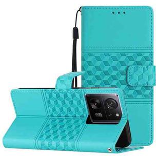 For Xiaomi 13T Diamond Embossed Skin Feel Leather Phone Case(Blue)