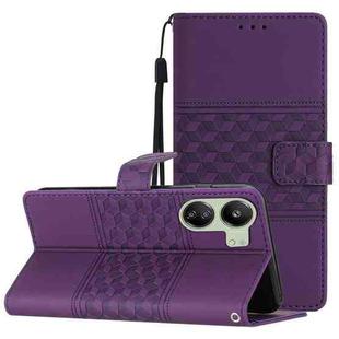 For Xiaomi Redmi 13C 4G Diamond Embossed Skin Feel Leather Phone Case(Purple)