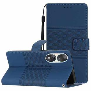 For Honor 90 Diamond Embossed Skin Feel Leather Phone Case(Dark Blue)