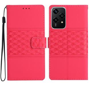 For Honor 200 Lite Global Diamond Embossed Skin Feel Leather Phone Case(Red)