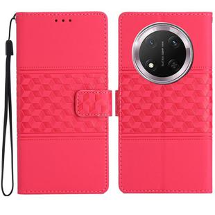 For Honor X9c Diamond Embossed Skin Feel Leather Phone Case(Red)