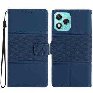 For Honor 400 Lite Global Diamond Embossed Skin Feel Leather Phone Case(Dark Blue)