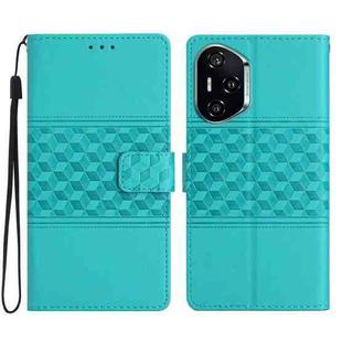 For Honor 400 Global 156.5mm Diamond Embossed Skin Feel Leather Phone Case(Blue)