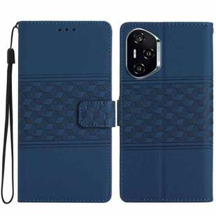 For Honor 400 Global 156.5mm Diamond Embossed Skin Feel Leather Phone Case(Dark Blue)