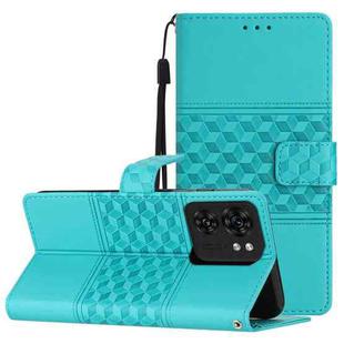 For Motorola Edge 40 Diamond Embossed Skin Feel Leather Phone Case(Blue)