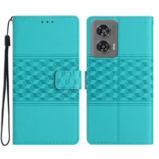 For Motorola Edge 50 Fusion Diamond Embossed Skin Feel Leather Phone Case(Blue)