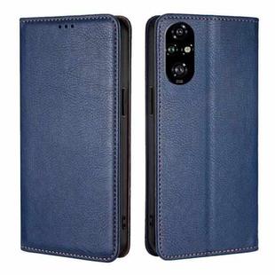 For Honor 200 Pro 5G Gloss Oil Solid Color Magnetic Leather Phone Case(Blue)