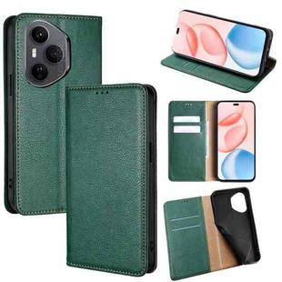 For Honor 400 Pro Global 160.8mm Gloss Oil Solid Color Magnetic Leather Phone Case(Green)