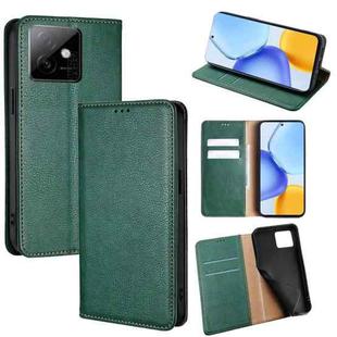 For Honor X60 GT 5G Gloss Oil Solid Color Magnetic Leather Phone Case(Green)