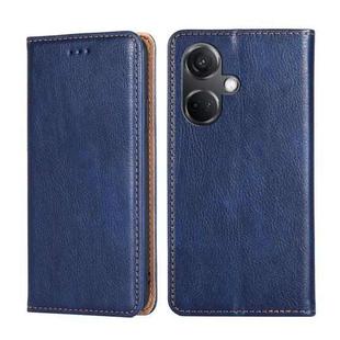 For OnePlus Nord CE3 5G Gloss Oil Solid Color Magnetic Leather Phone Case(Blue)