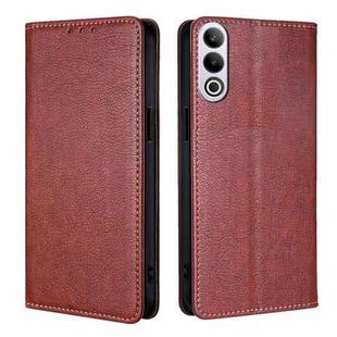 For OnePlus Ace 3V 5G Gloss Oil Solid Color Magnetic Leather Phone Case(Brown)