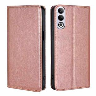 For OnePlus Ace 3V 5G Gloss Oil Solid Color Magnetic Leather Phone Case(Rose Gold)
