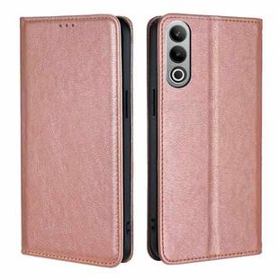 For OnePlus Nord CE4 Gloss Oil Solid Color Magnetic Leather Phone Case(Rose Gold)