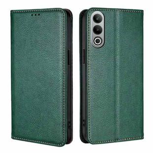 For OnePlus Nord CE4 Gloss Oil Solid Color Magnetic Leather Phone Case(Green)