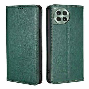 For OnePlus Ace 3 Pro 5G Gloss Oil Solid Color Magnetic Leather Phone Case(Green)