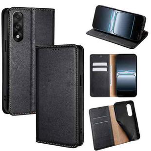 For OnePlus Ace 5 Ultra / Nord 5 Gloss Oil Solid Color Magnetic Leather Phone Case(Black)