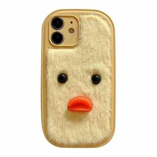 For iPhone 11 Plush Black Eyes Duck TPU Phone Case(Yellow)