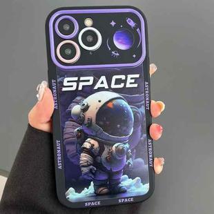 For iPhone 11 Pro Astronaut Pattern Large Window TPU Phone Case(Purple)