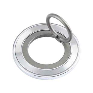 Rotating Ring Metal Mobile Phone Holder(Silver)